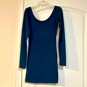 Forever 21 Bodycon Dress Size XS Teal Long Sleeve